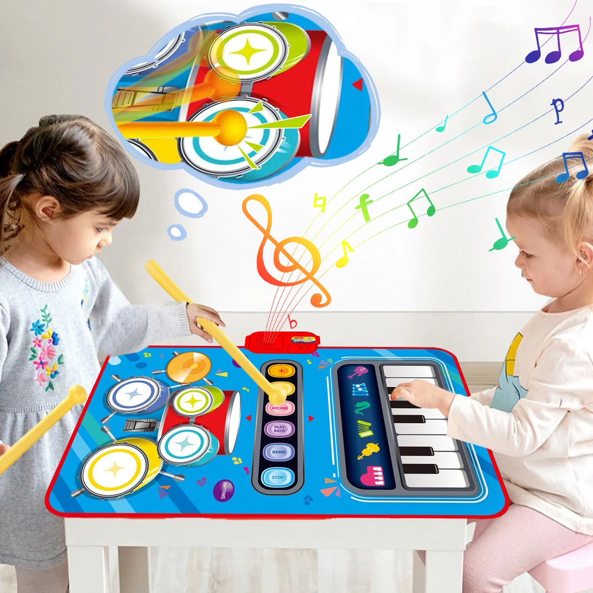 Muziek Speelmat – Interactieve Mat met Vijf Instrumenten, Duurzaam en Veilig – Stimuleert Creativiteit 3