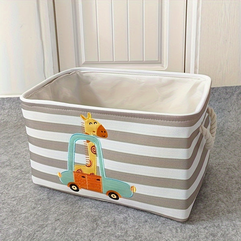 Opvouwbare Wasmand – Cartoon Leeuw Ontwerp, Duurzaam Stof – Ideaal voor Kleding en Speelgoed 1