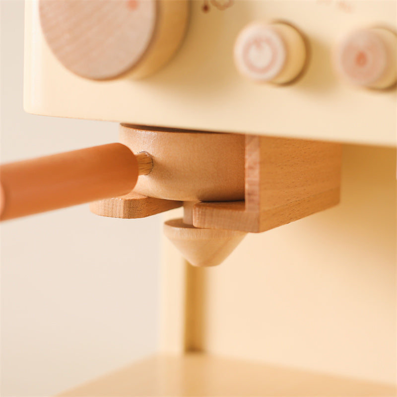 Koffieapparaat Speelgoed – Educatief Houten Rollenspel, Inclusief Accessoires – Voor Kinderen Vanaf 1 Jaar-4