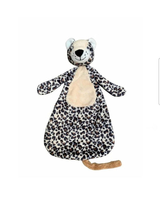 Knuffeldoekje – Superzachte Babyvriendelijke Stof met Speenlus, Trendy Luipaardprint 1