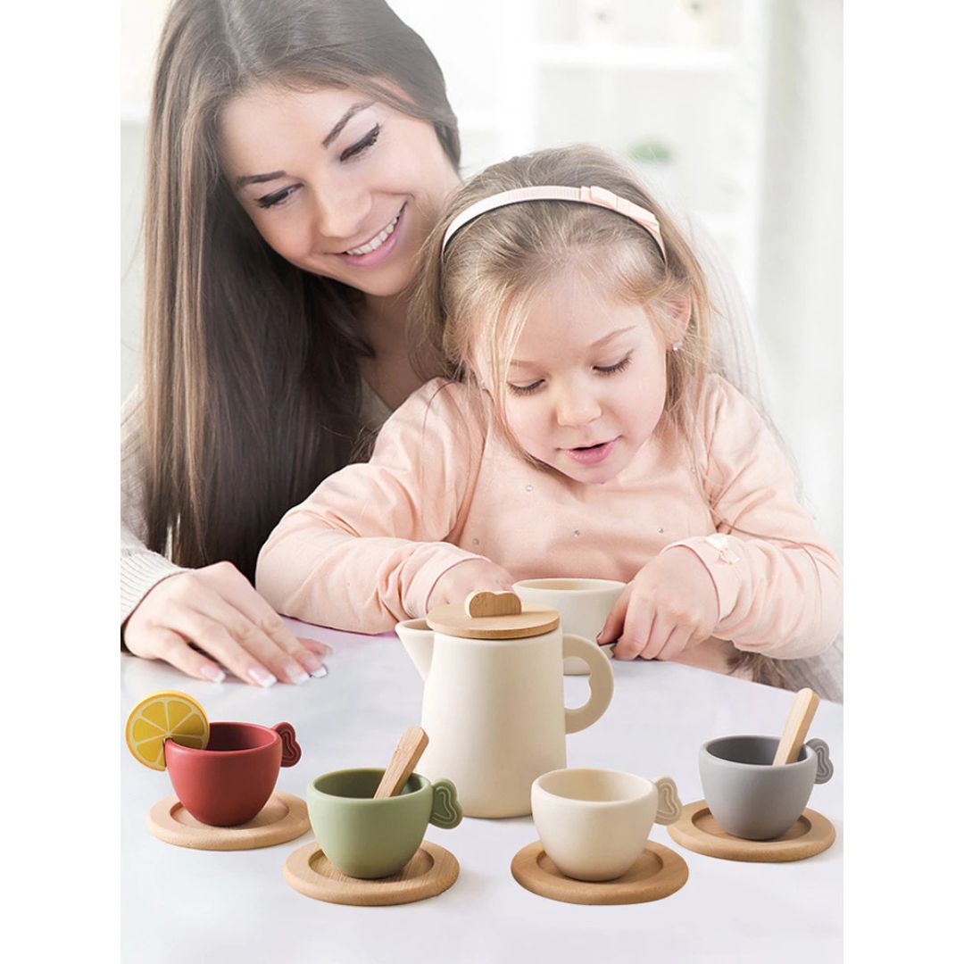 Speelgoedservies – Duurzaam Hout, 18 Delige Set – Perfect voor Creatieve Thee Feestjes 2