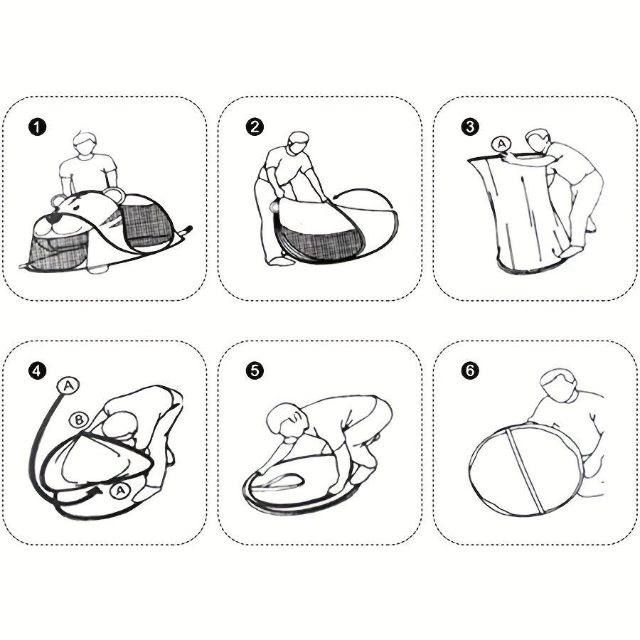 Speeltent Set – Ademend Gaas met UPF 50 Bescherming, Draagbare Dinosaurus, Haai & Beer Ontwerpen 8
