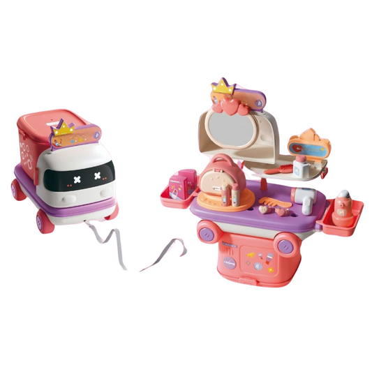 Speeltruck – 3-in-1 Rollenspel met Keuken, Dokterspraktijk en Beauty Salon – Duurzaam en Kindveilig 1
