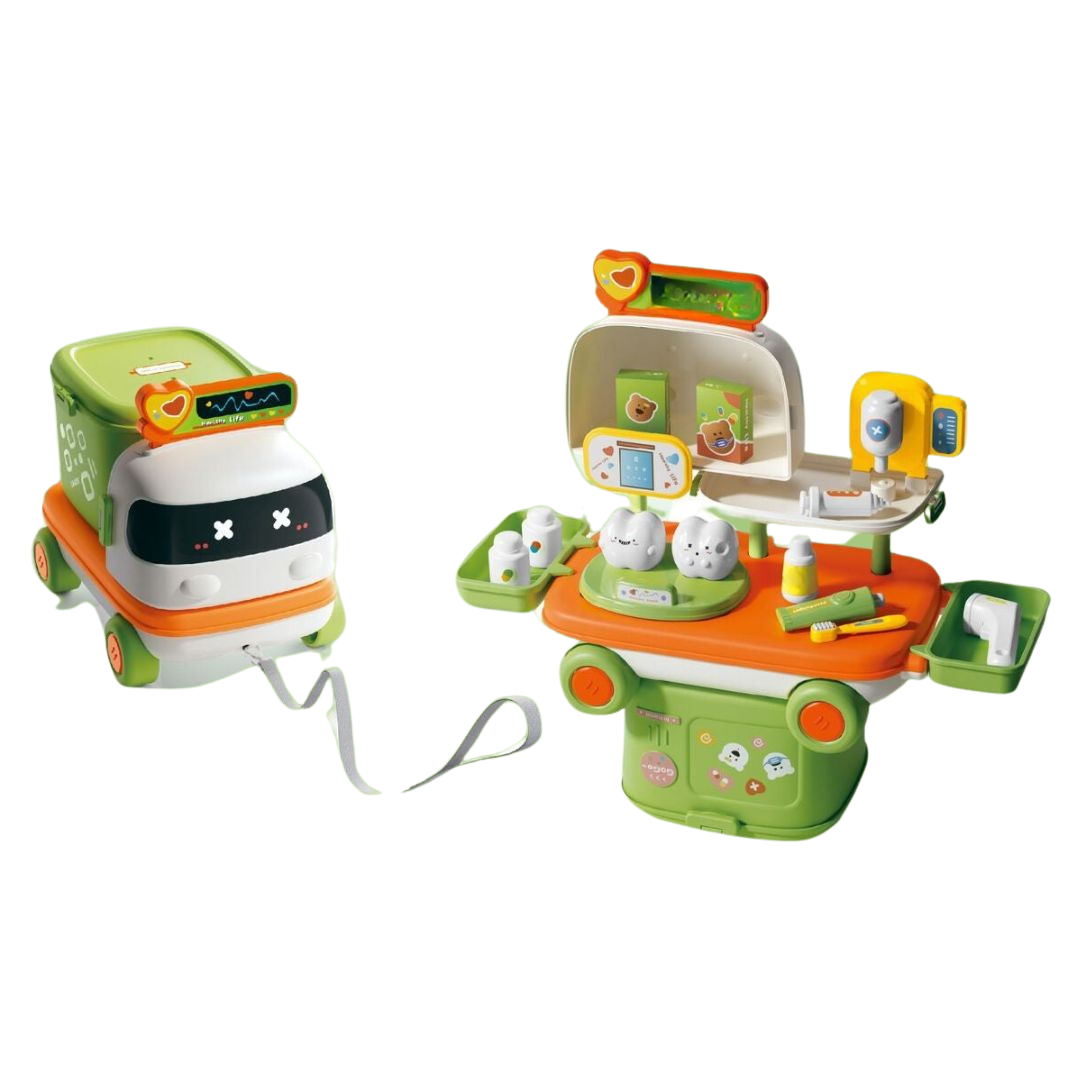 Speeltruck – 3-in-1 Rollenspel met Keuken, Dokterspraktijk en Beauty Salon – Duurzaam en Kindveilig 2