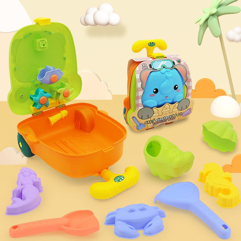 Strandtrolley – Complete Speelset met Wieltjes, Inclusief Scheppen en Zandvormpjes – Duurzaam en Kindveilig 5