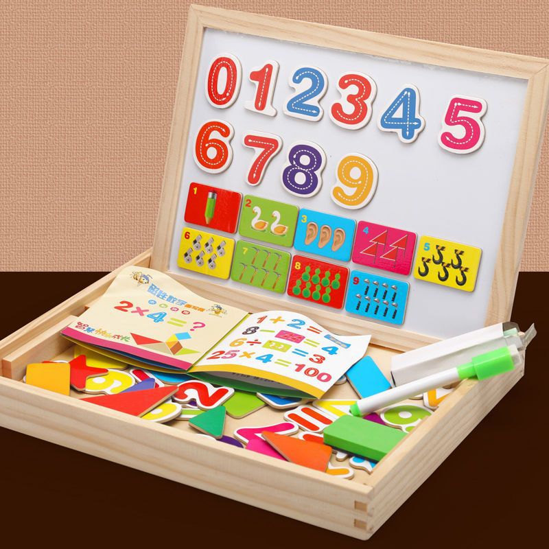 Tekenbord – 2-in-1 Magnetisch Whiteboard en Krijtbord, Licht Beukenhout – Inclusief Accessoires 3