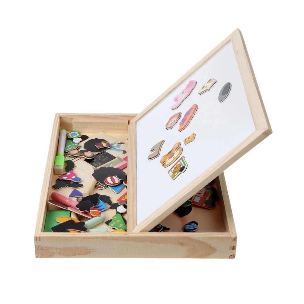 Magnetische Puzzel voor Peuters – Educatief Speelbord van Milieuvriendelijk Hout met Creatieve Magnetische Onderdelen 4