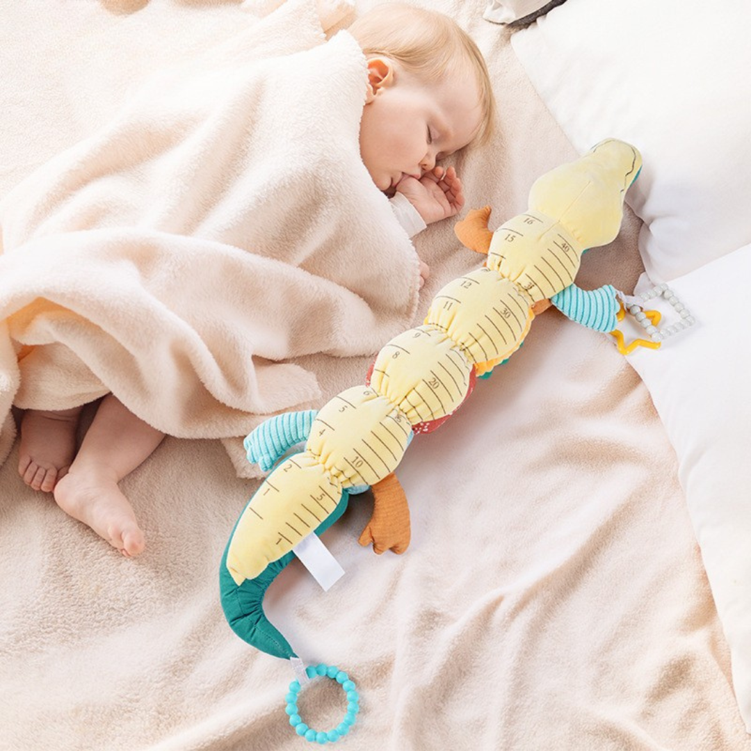 Zintuiglijke Rammelaar – Krokodil van Zacht Pluche, Ideaal voor Baby's van 0-3 Jaar-5