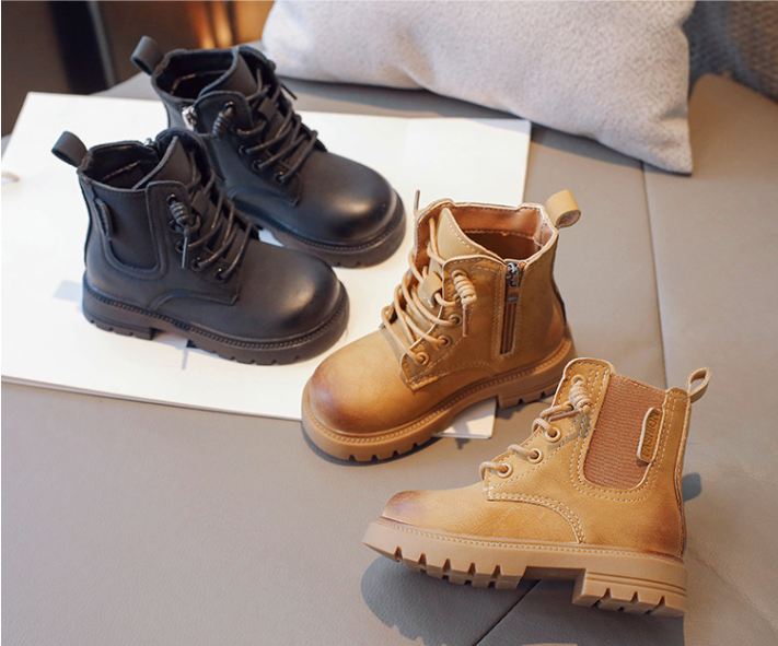Veterboots voor Kinderen – Hoogwaardige Leer, Antislipzool, Ademend Ontwerp – Perfect voor Actieve Kinderen 4