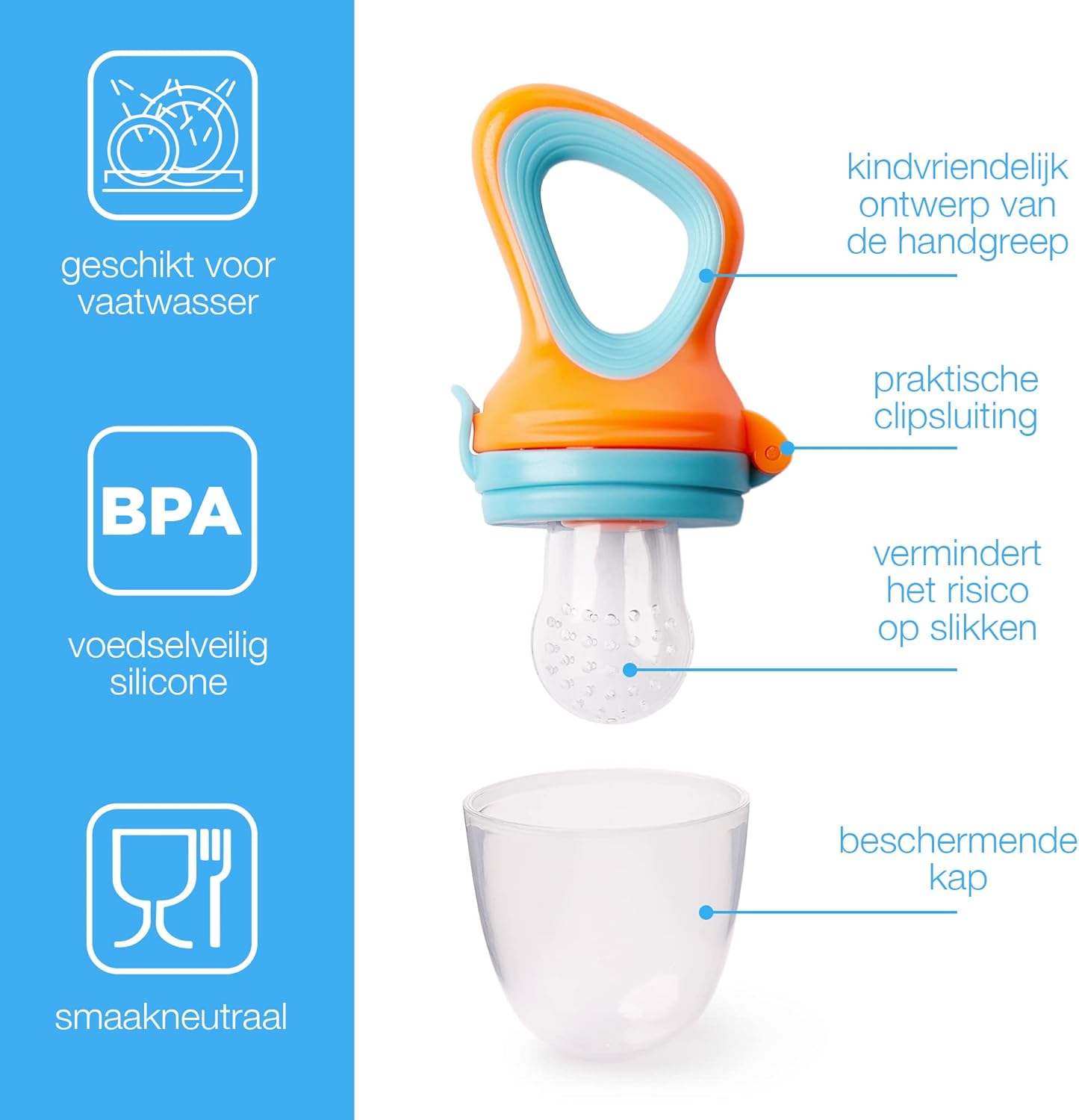 Voedingsspeen – Veilig Siliconen Ontwerp voor Baby's, Geschikt voor Eerste Hapjes en Doorkomende Tandjes 1