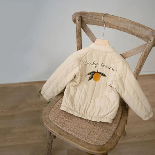 Winterjas Kinderen – Warme Katoenen Jas met Borduursel – Ideaal voor Jongens en Meisjes 0