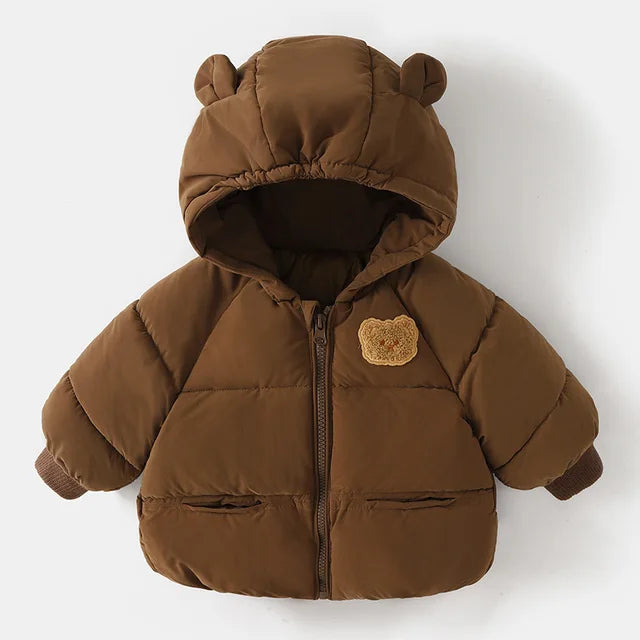 Winterjas – Warm en Comfortabel, Schattig Beer Design, Wind- en Waterbestendig, Fleece Voering 2