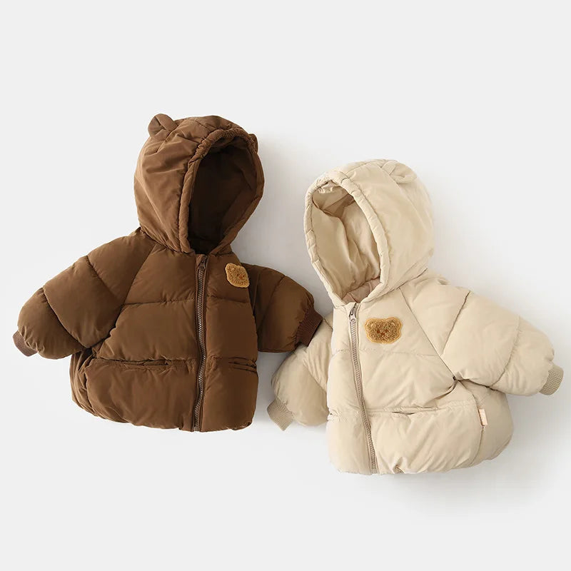 Winterjas – Warm en Comfortabel, Schattig Beer Design, Wind- en Waterbestendig, Fleece Voering 3