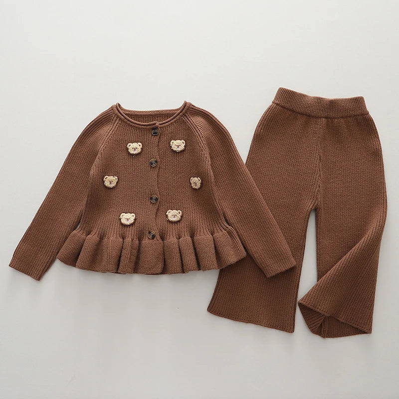 Winterset voor Kinderen – Zachte en Warme Tweedelige Outfit met Beren Design – Duurzaam Materiaal 2