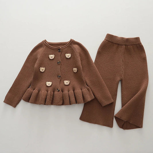 Winterset voor Kinderen – Zachte en Warme Tweedelige Outfit met Beren Design – Duurzaam Materiaal 2