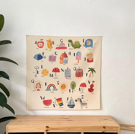 Peuters Fabric Posters – Zacht Biologisch Katoen, Educatieve Motieven voor Creatieve Ruimtes 1