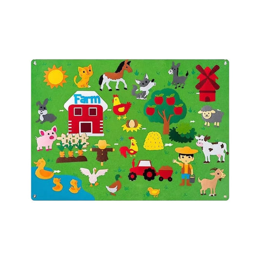 Filt Speelbord voor Peuters – Creatieve Boerderijervaring, Zacht Fleece – Ideaal voor Binnen en Buiten 1