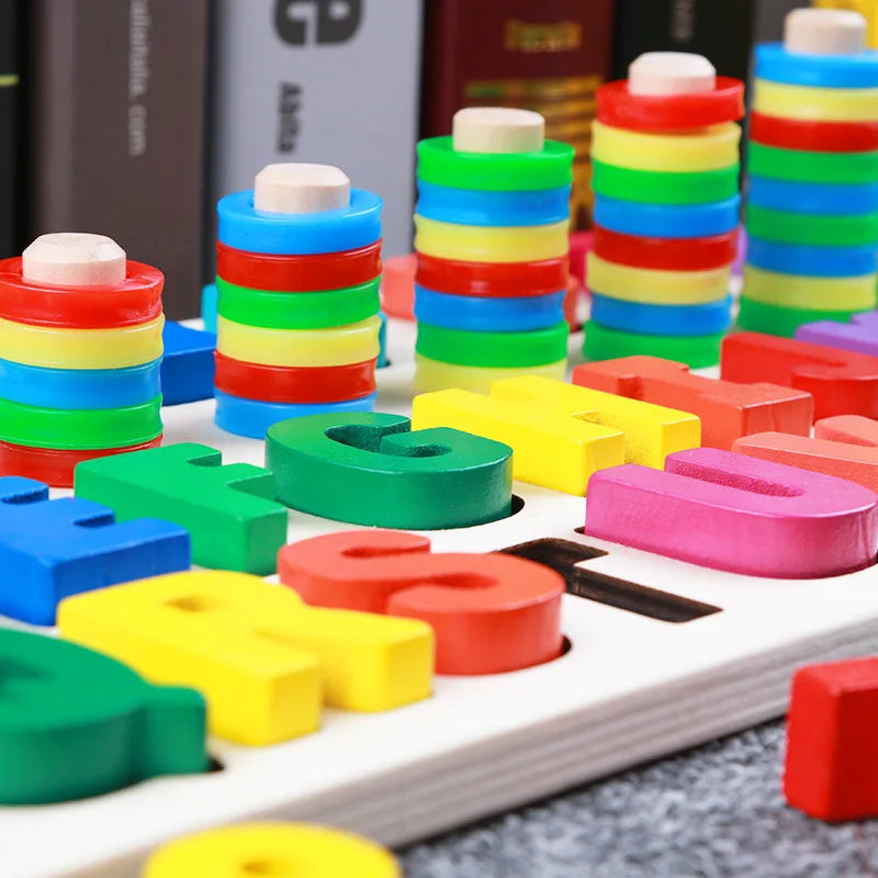 Houten Bordspel – Educatief Spel voor Rekenen en Lezen, Creatief Leren, 45 x 18 cm 4