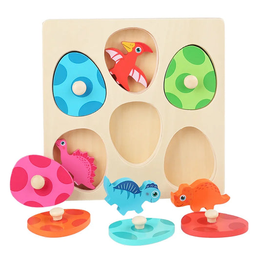 Houten Dino Puzzel – Educatief en Interactief, Duurzaam Hout – Ontwikkel Motoriek en Logisch Denken 1