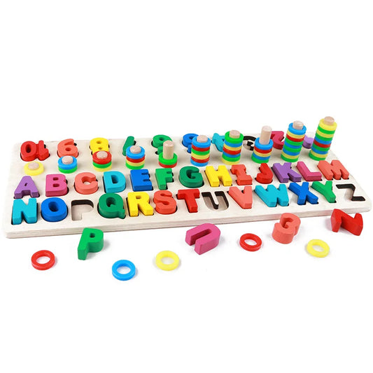 Houten Bordspel – Educatief Spel voor Rekenen en Lezen, Creatief Leren, 45 x 18 cm 1