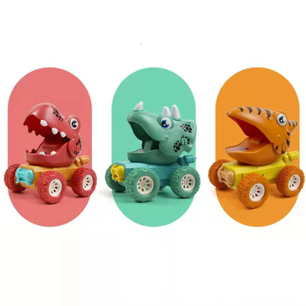 Dino Auto Set – Duurzame Push & Go Dinosaur Racer, 3 Stuks – Ideaal voor Avontuurlijke Kinderen 5
