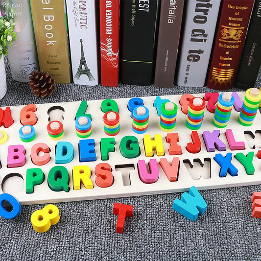 Houten Bordspel – Educatief Spel voor Rekenen en Lezen, Creatief Leren, 45 x 18 cm 2