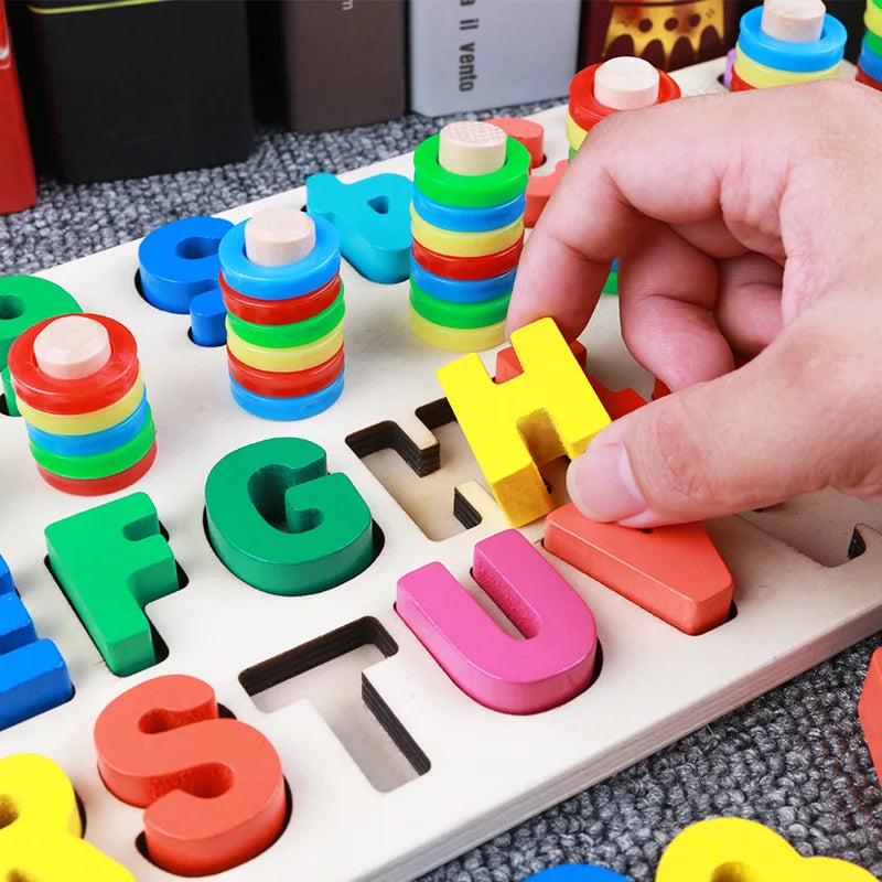 Houten Bordspel – Educatief Spel voor Rekenen en Lezen, Creatief Leren, 45 x 18 cm 3