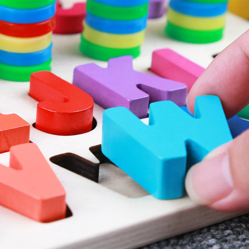 Houten Bordspel – Educatief Spel voor Rekenen en Lezen, Creatief Leren, 45 x 18 cm 5