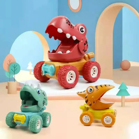 Dino Auto Set – Duurzame Push & Go Dinosaur Racer, 3 Stuks – Ideaal voor Avontuurlijke Kinderen 3