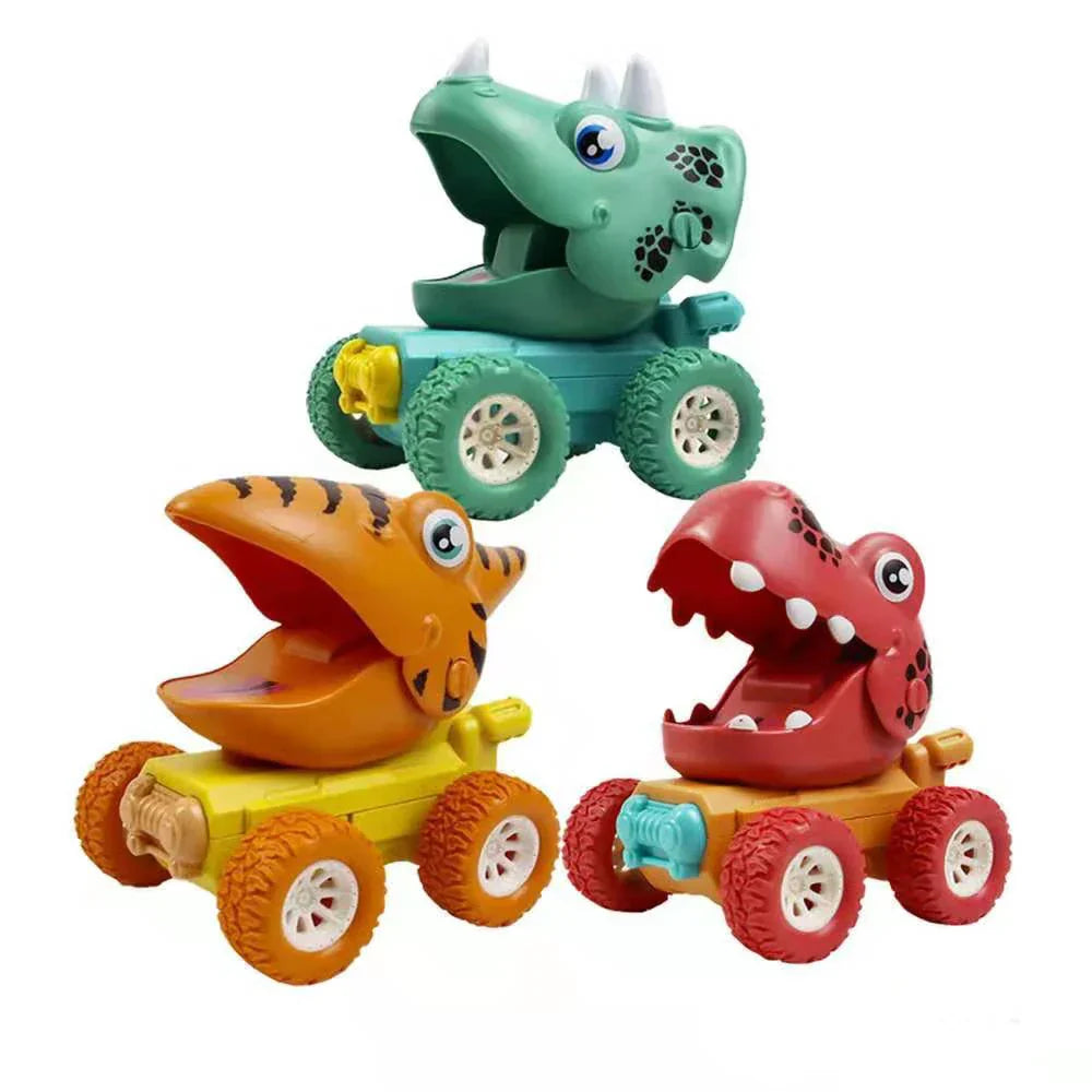 Dino Auto Set – Duurzame Push & Go Dinosaur Racer, 3 Stuks – Ideaal voor Avontuurlijke Kinderen 4