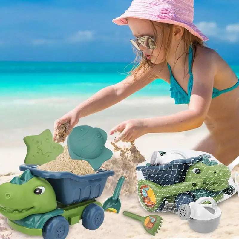 Zandbak Speelset – Educatieve Dino Truck met Accessoires – Creatief Buiten Spel voor Kinderen 3