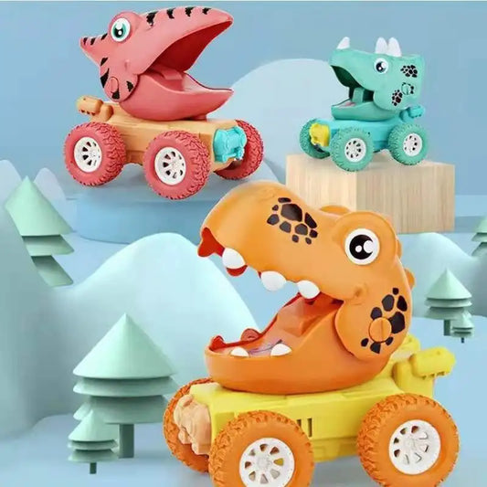 Dino Auto Set – Duurzame Push & Go Dinosaur Racer, 3 Stuks – Ideaal voor Avontuurlijke Kinderen 2