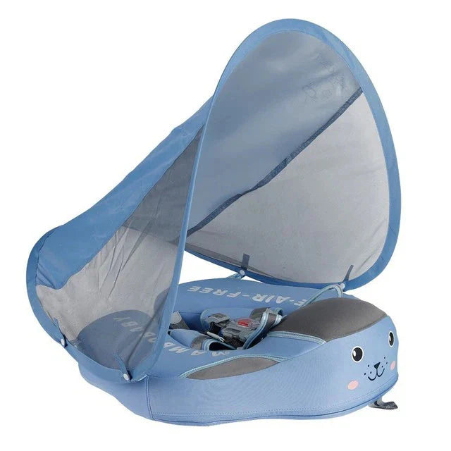 Baby Zwem Trainer – Veilig Ontwerp met Afneembare UV-Luifel, Waterdicht PearlFoam™ – Geschikt voor 3 Maanden tot 2 Jaar-1
